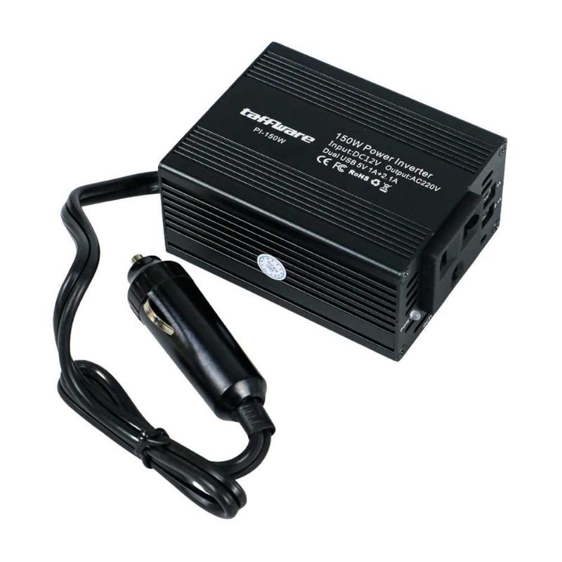 Taffware Power Inverter Mobil dengan 2 USB Port 150W 220V - PI-150W