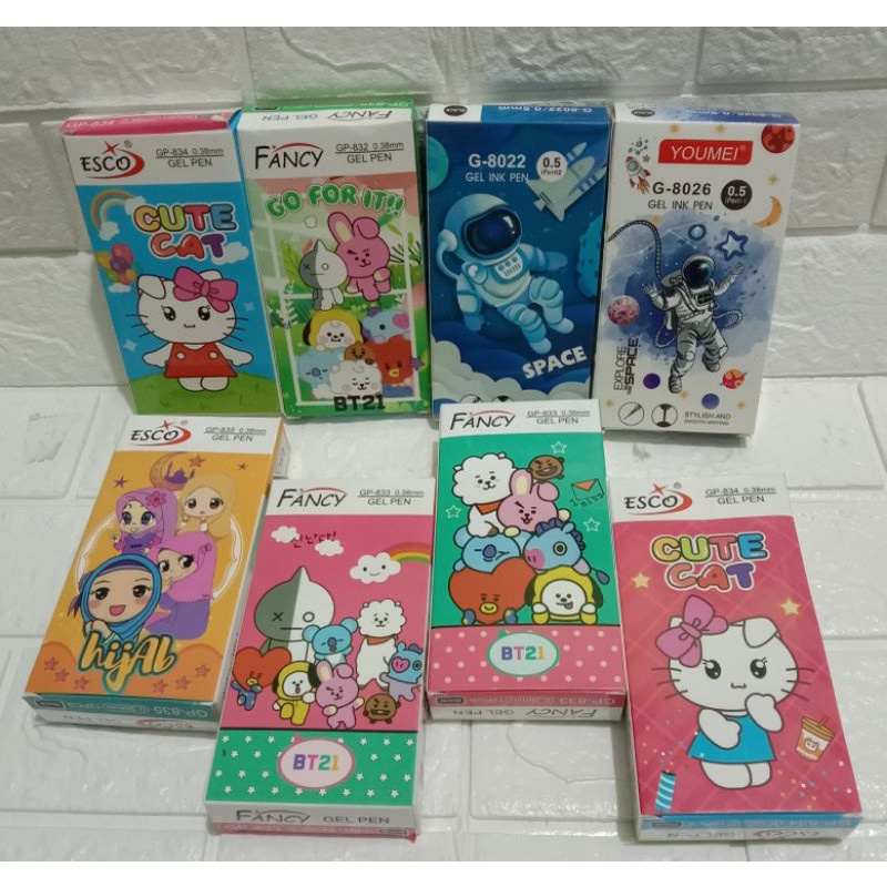 

1 pack pulpen gel pen koxi warna hitam