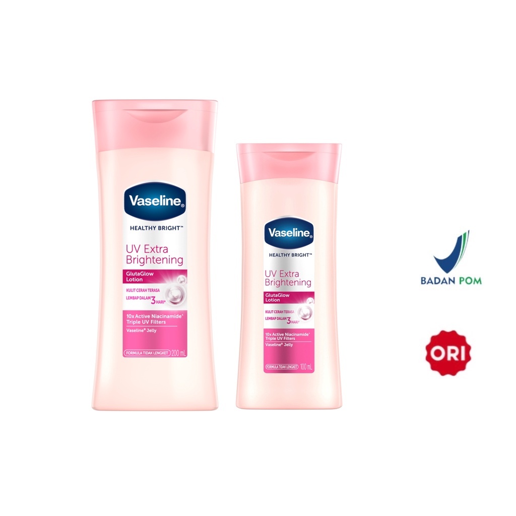 VASELINE HEALTHY BRIGHT GLUTA GLOW LOTION 200ML - SERUM BADAN