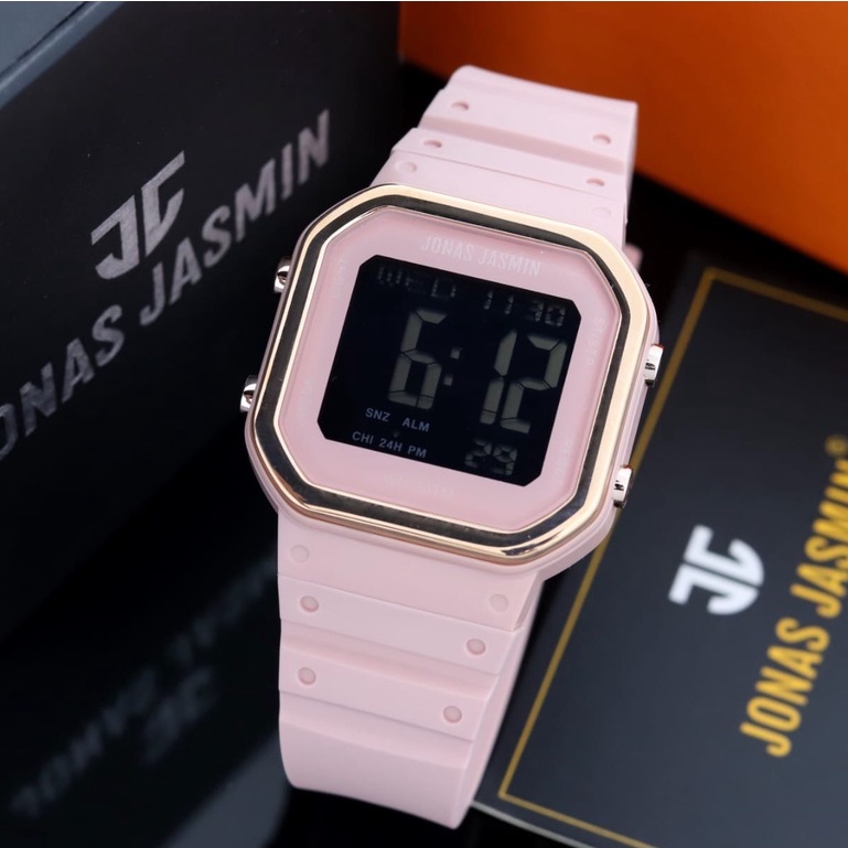 Jam tangan Pria dan Wanita Jonas Jasmin JJ 5318 Strap Karet Digital Original