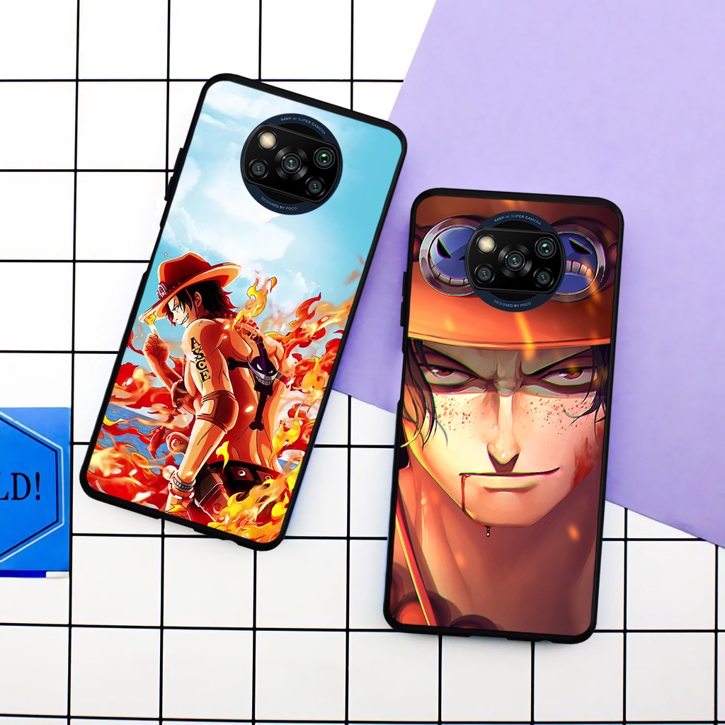 [XM113] Custom Case Glossy ALL TYPE XIAOMI POCO X3 NFC - X3 ANIME PORTGAS D ACE ONE PIECE