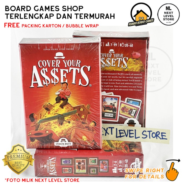 Cover Your Assets Card Game Board Games - New Edition