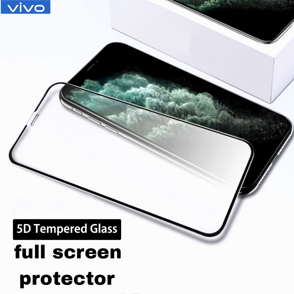 TG TEMPERED GLASS VIVO FULL 5D / ANTI GORES / PELINDUNG LAYAR 5D FULL ALL TYPE VIVO S1 V5 V15 V15 PRO V17 PRO V19 Y12 Y12S Y17 Y19 Y20 Y20S Y30I Y91 Y91C Y95 Z1 PRO y15s V23e y75 y75s y75 5G y21a y01 y35 y16 y22s 2022 Y02 Y02s y36 v27e y27