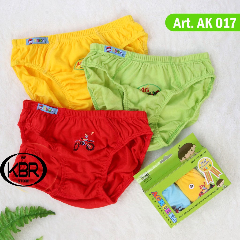 { 3 Pcs }Celana Dalam Anak Pria Agree Kids AK 17 / Cd agree kids AK 20 wf store