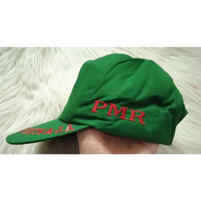 Topi PMR Hijau Bordir