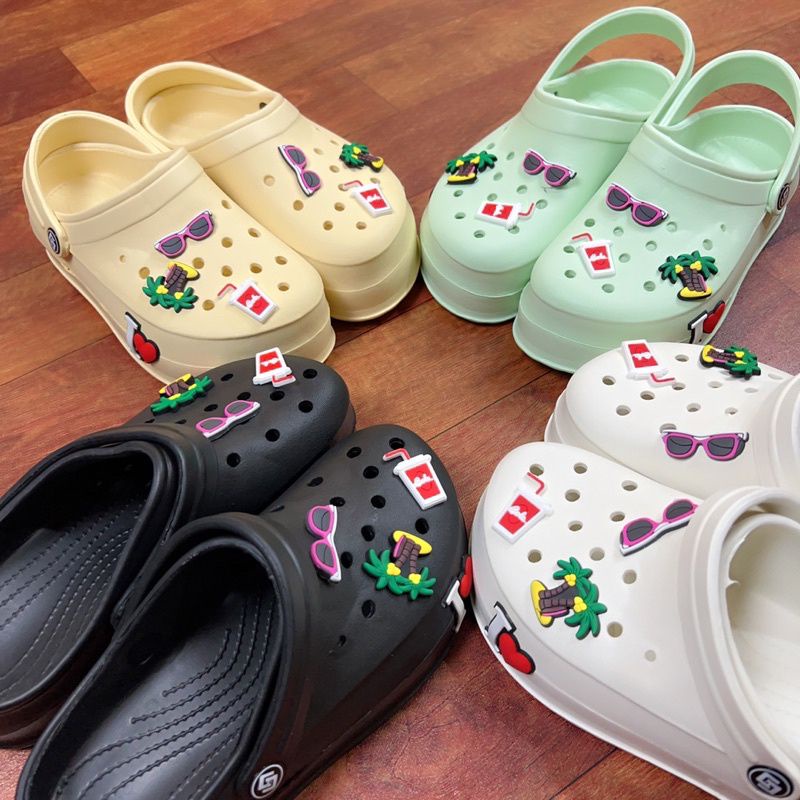 Sandal Fuji Gosome Selop Tali Belakang Viral Karet Tinggi Wedges Wanita Dewasa