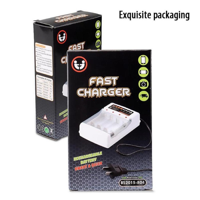 Alat Cas Fast Charger Baterai Battery Batrai 4 slot AA AAA BS2015-804