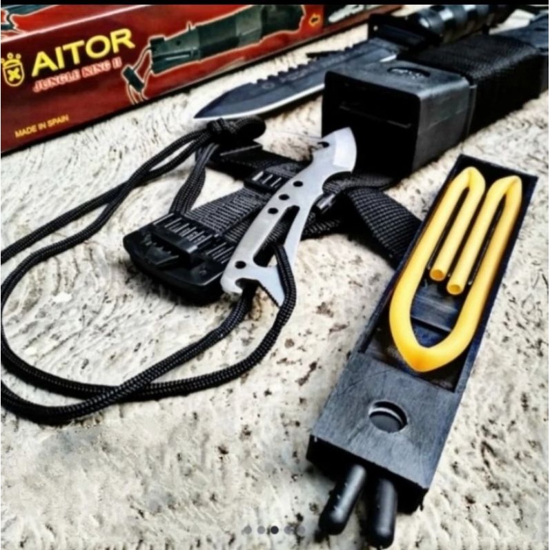 Pisau AITOR JUNGLE KING 2 Berburu Outdoor Camping Peralatan Survival