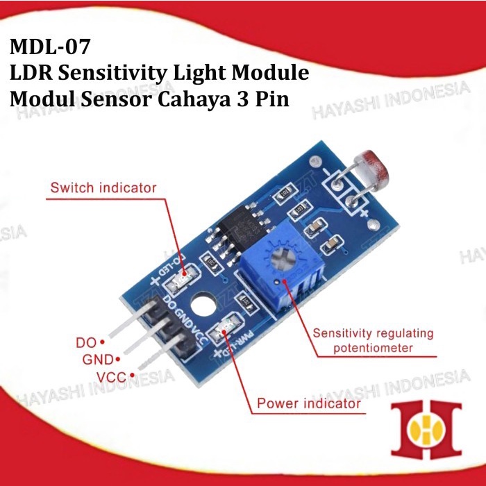 MDL-07 Light Sensor Cahaya LDR Module Photoresistor Photosensitive