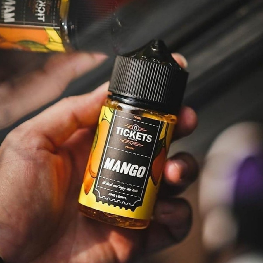 LIQUID TICKETS MANGO 60ML 3MG BY EJM - FREEBASE NICOTINE - AUTHENTIC