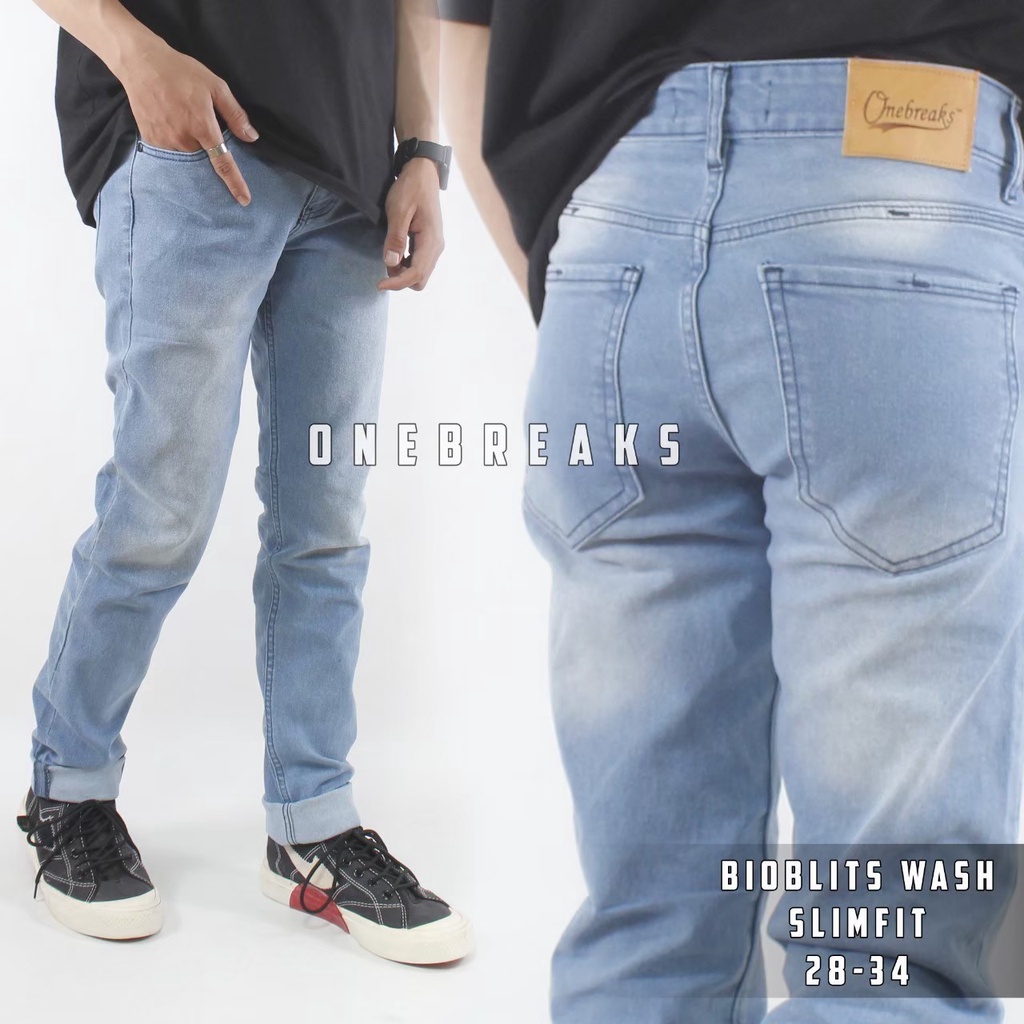 [COD] Celana Panjang Jeans Pria Stone Wash (Slimfit Edition)