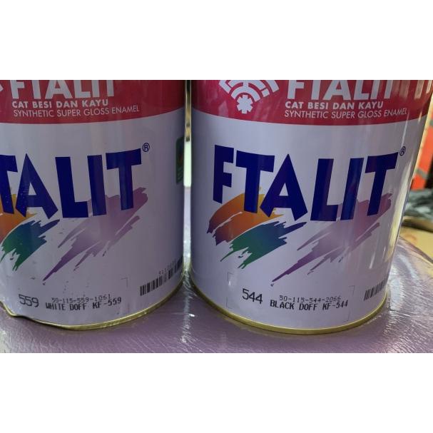 Cat Minyak Ftalit Hitam Doff & Putih Doff 1Kg - Putih Doff