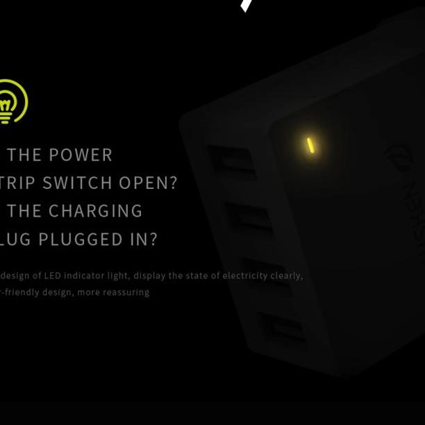 Fieri Wsken Safe 4 USB Ports Charger Adaptor Adapter Fast Charging