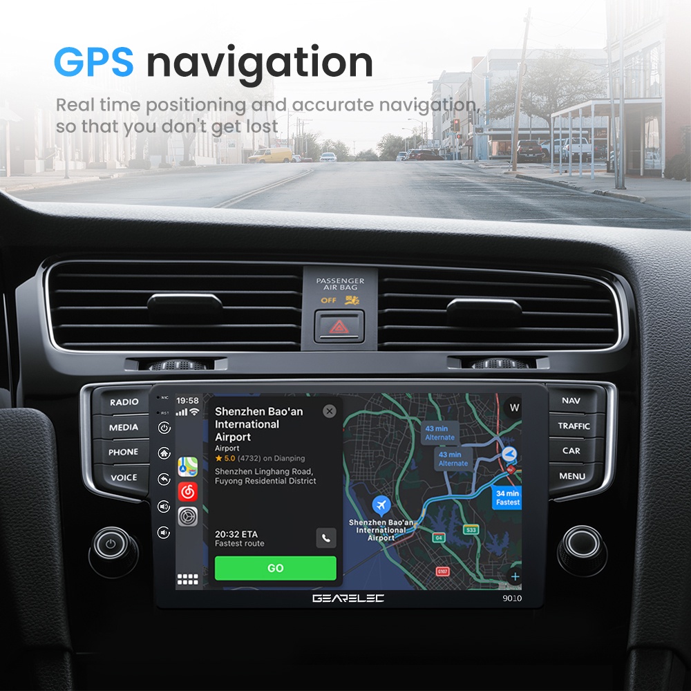 【GEARELEC】 Car Radio Mobil Navigasi 2G + 32G Android 10 Head Unit with 21 tema car radio untuk TOYOTA Daihatsu Mitsubishi HONDA SUZUKI Hyundai NISSAN 7/9/10 Inci IPS Lapisan Layar Sentuh  Dukungan WiFi/GPS/youtube