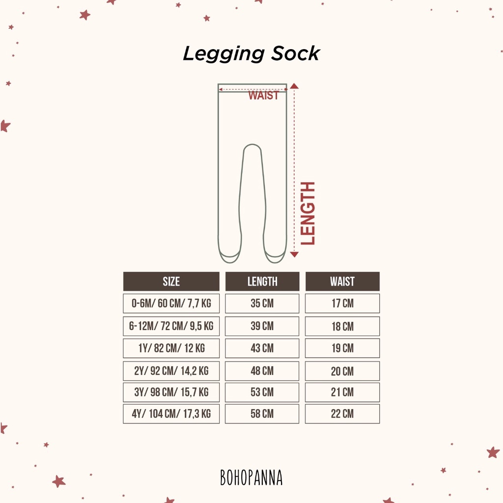 Bohopanna - Legging Socks - Legging Bayi Anak