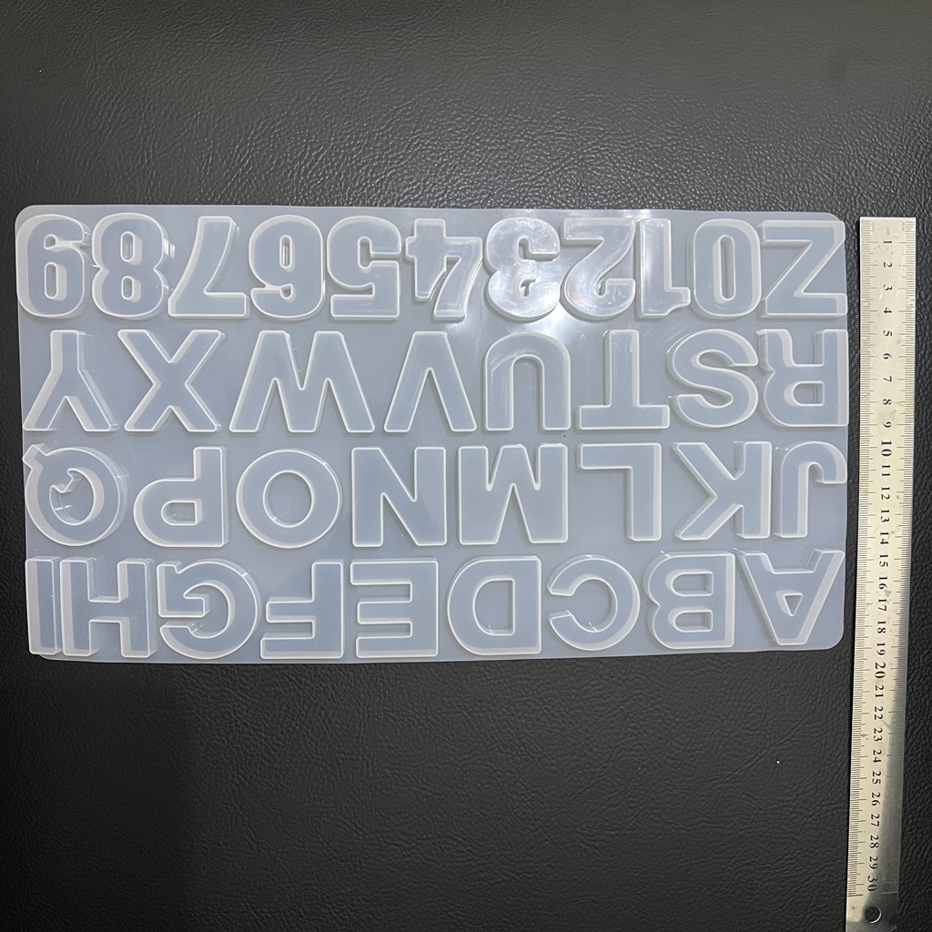 Cetakan Huruf BESAR Resin Silicone Silikon Alphabet Alfabet Abjad Word Art Seni Kerajinan Craft Crafting Aksesoris Gantungan Kunci Ganci Hiasan Tatakan Elastis  Alat Peralatan Tools Wadah Bentuk Font 3D Anti Lengket Lentur Molor DIY Grosir Prakarya Malang