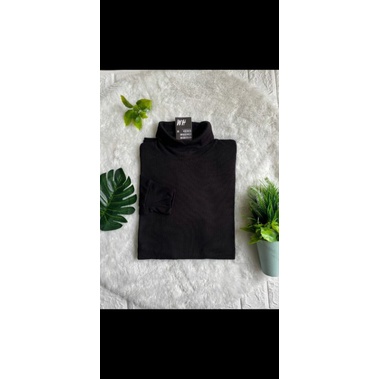 turtlenek kaos rib premium/rib kerah tinggi