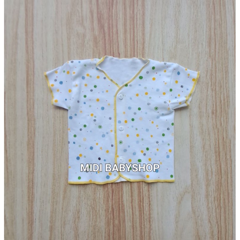 Baju Bayi Lengan Pendek Baru Lahir Polkadot Saffenda Baby SNI