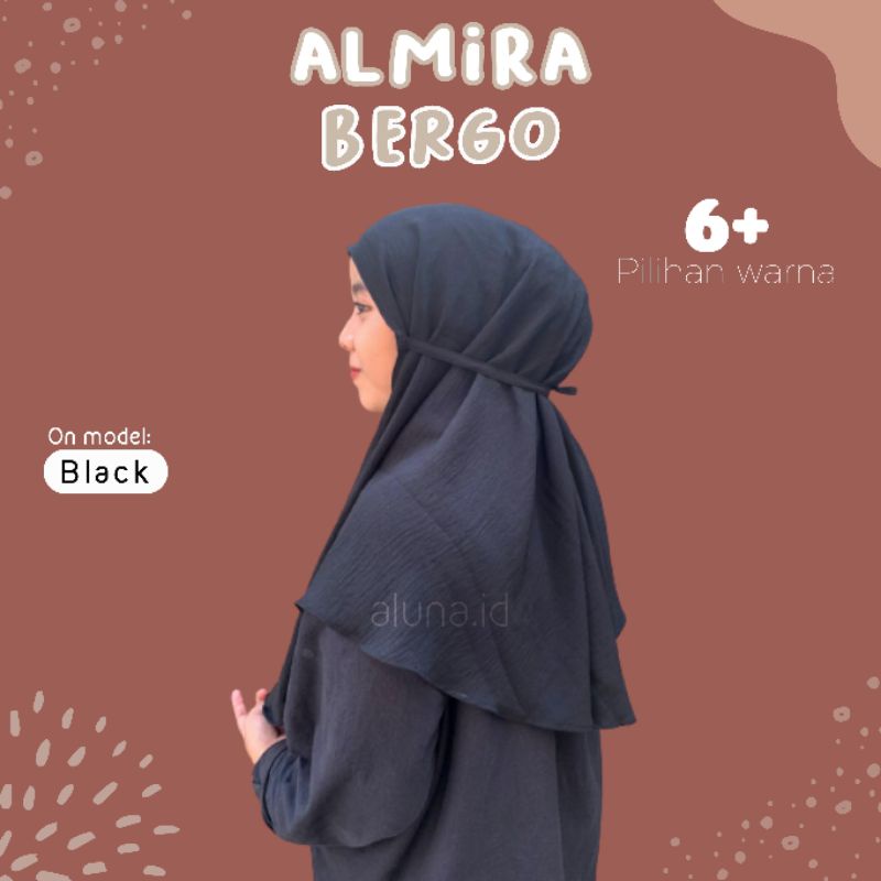 Almira Bergo / Bergo Instan Crinkle Airflow Premium / Jilbab Bergo Crinkle Airflow