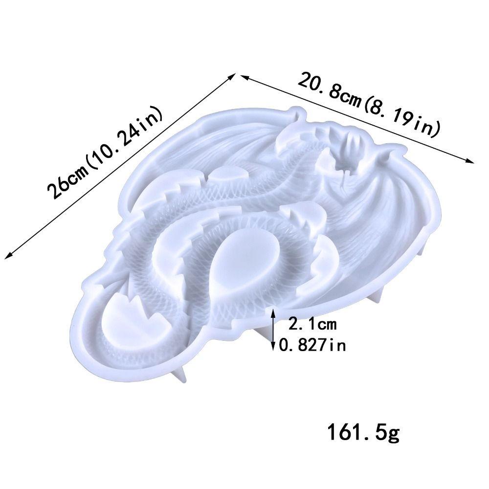 Solighter Naga Cetakan Silikon DIY Kristal Epoxy Dekorasi Dinding Casting Mold