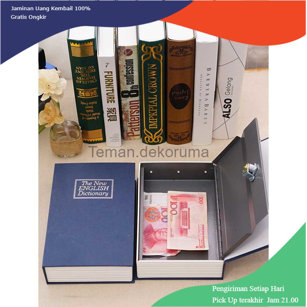 TD - PR HOMESAFE Kotak Buku Novel Security Box Password Lock Size S - DHZ005