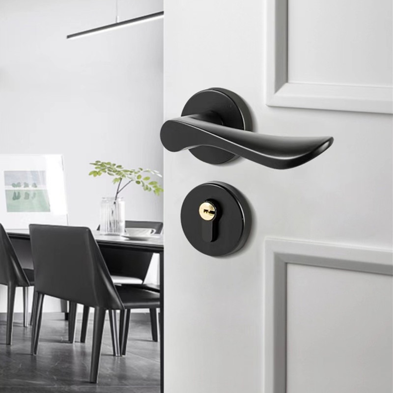 Kunci Pintu Rumah Tanggung Gagang Kotak Silinder Premium Full Set Gagang Pintu Rumah Aluminium Alloy Door Lock