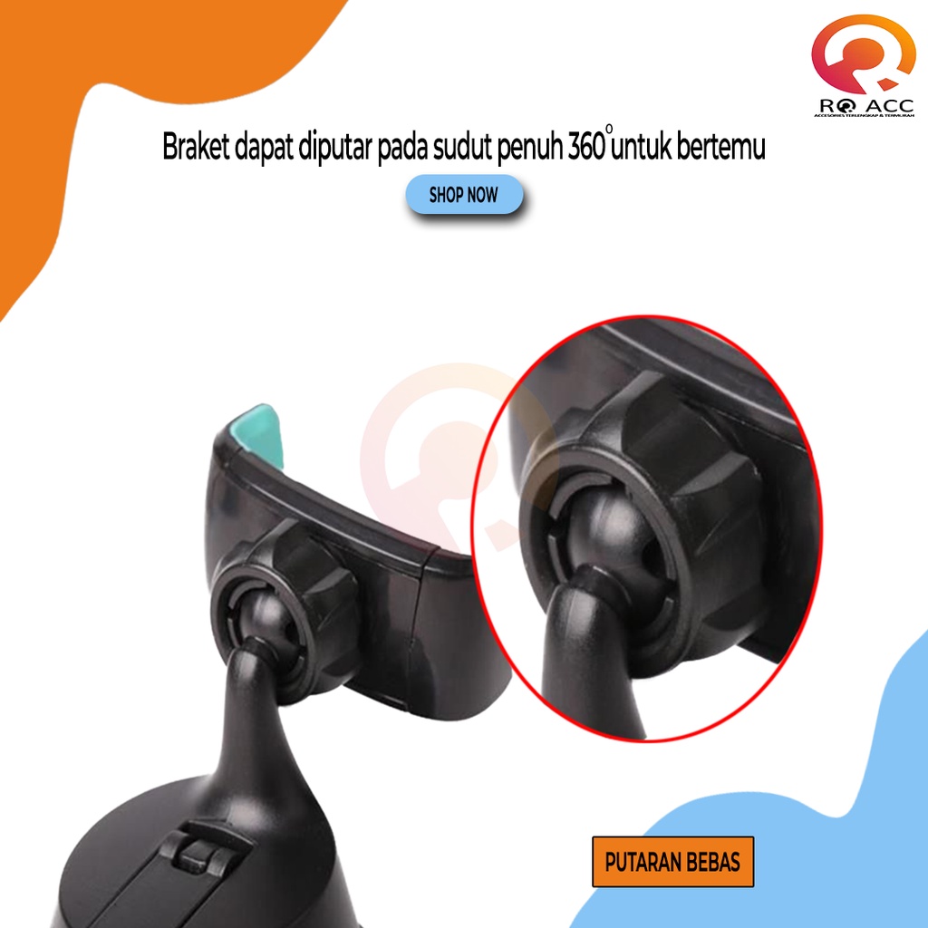 [RO ACC] NVN-CHD04 CAR HOLDER HP PEGANGAN HP DI MOBIL 2IN1 SUCTION AIRVENT