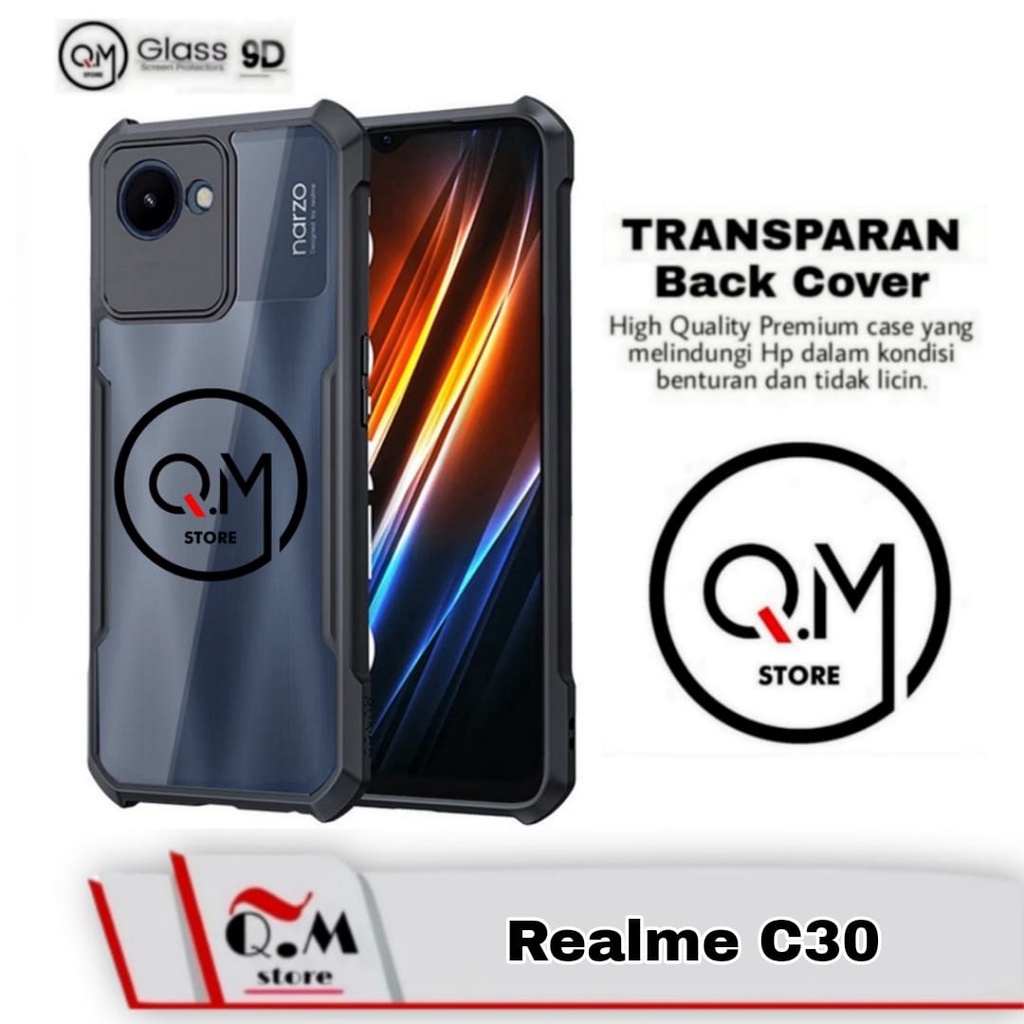 Case Realme C30 Shockproof Transparent Armor Casing Pelindung Back Cover