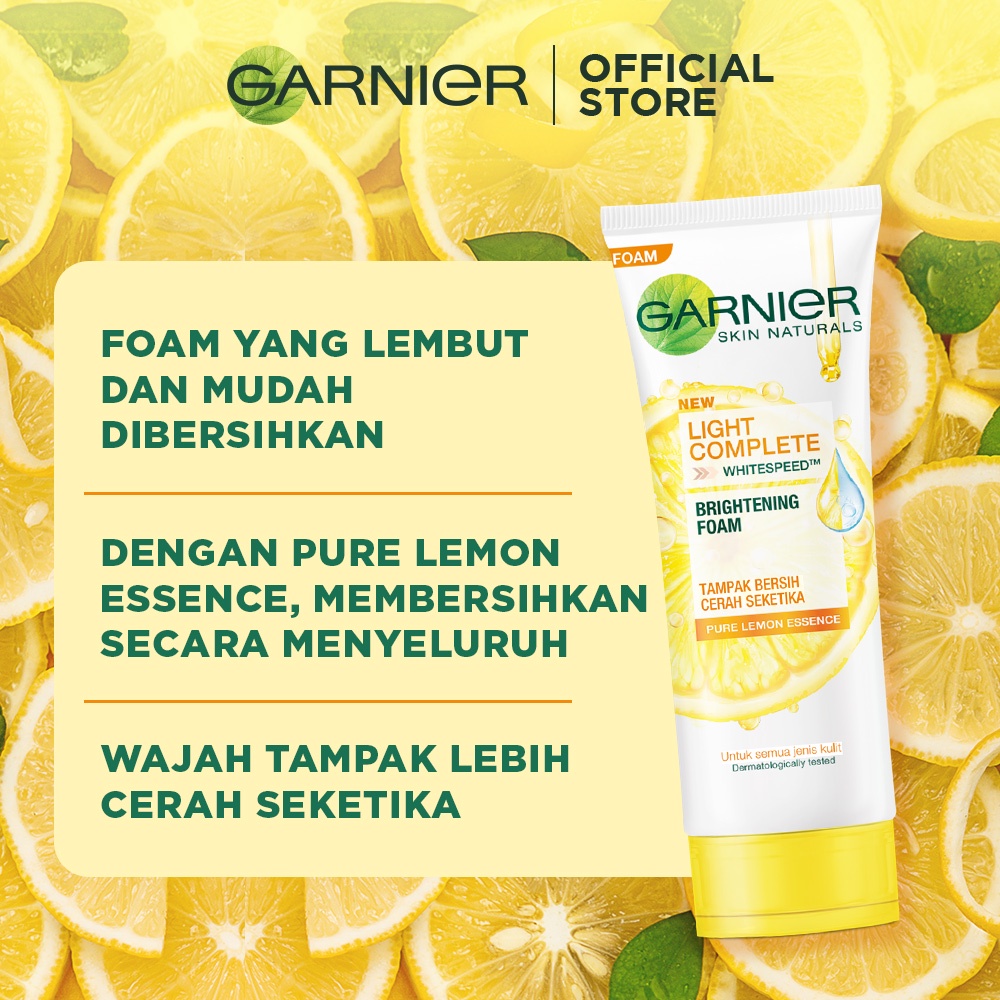 Garnier Bright Complete Vitamin C Face Wash Brightening Cleanser Foam - 100 ml