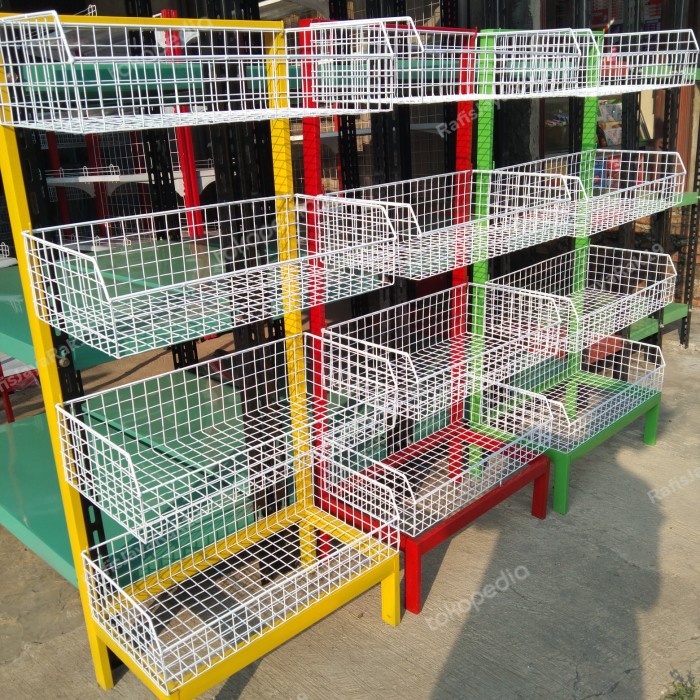 Rak Toko Minimarket Warung Snack Chiki Ciki Serbaguna 4 Susun Murah