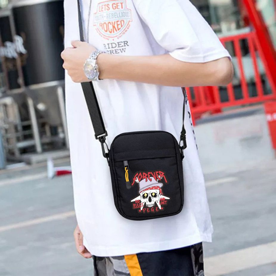 Tas Selempang PEGE Slingbag Pria Distro Warna Hitam - PG 8942