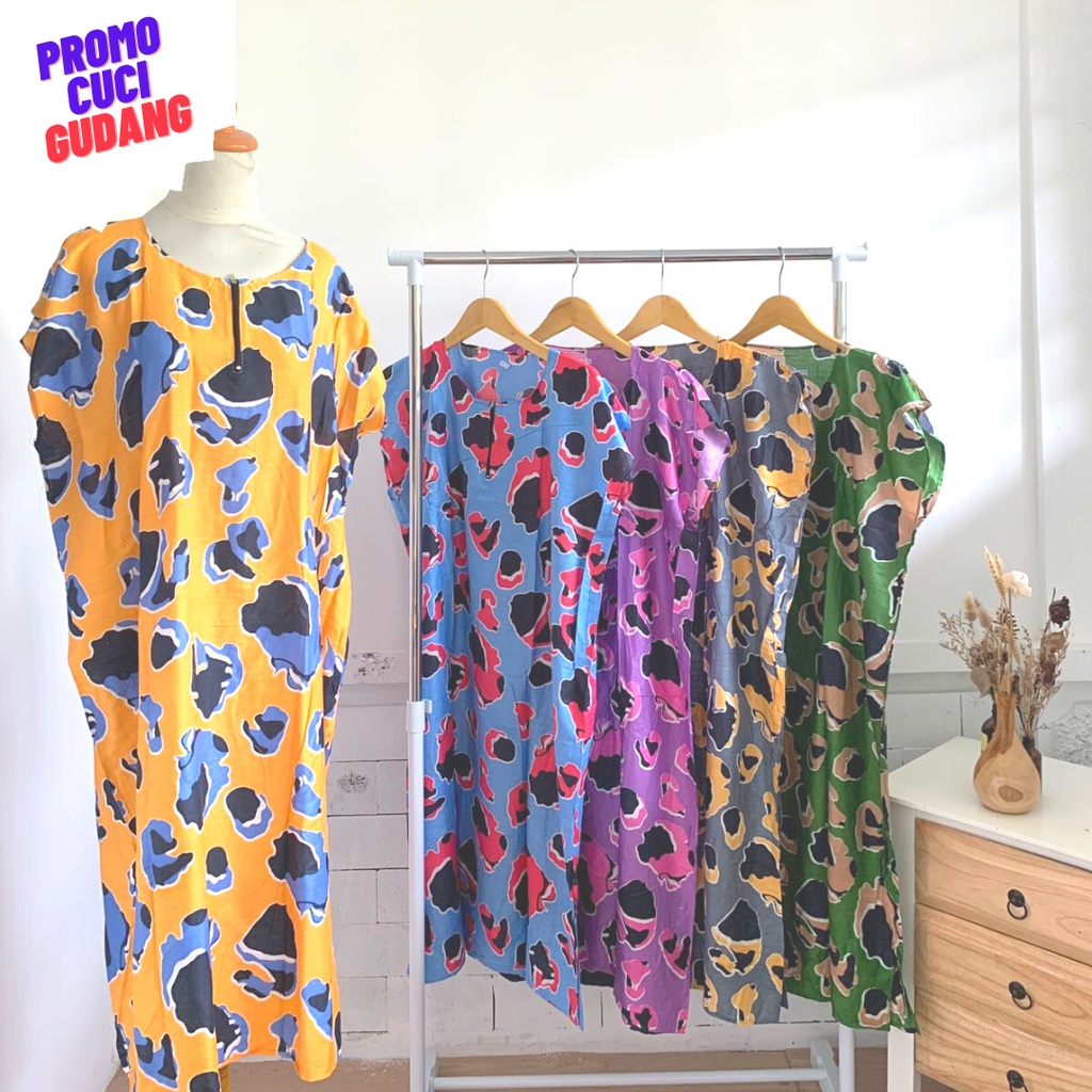 [Promo Awal Tahun] Daster Midi Resleting Adem Nyaman Bumil Dress Ibu Kekinian Dress Bali Ecer Grosir