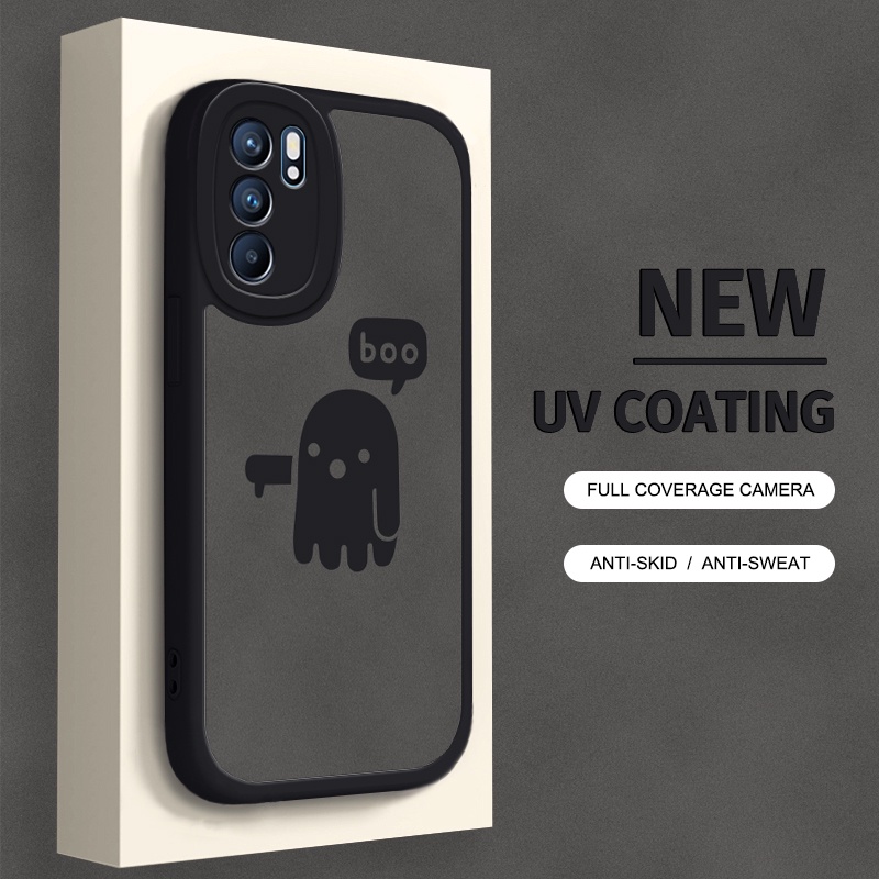 Case OPPO Untuk A3s A5s A9 2020 A11K A12 A15 A16 A31 A33 A52 A54 A57 A74 A76 A92 A95 A96 Motif Hantu Soft Casing F9 F11 Reno 45 6 7Z