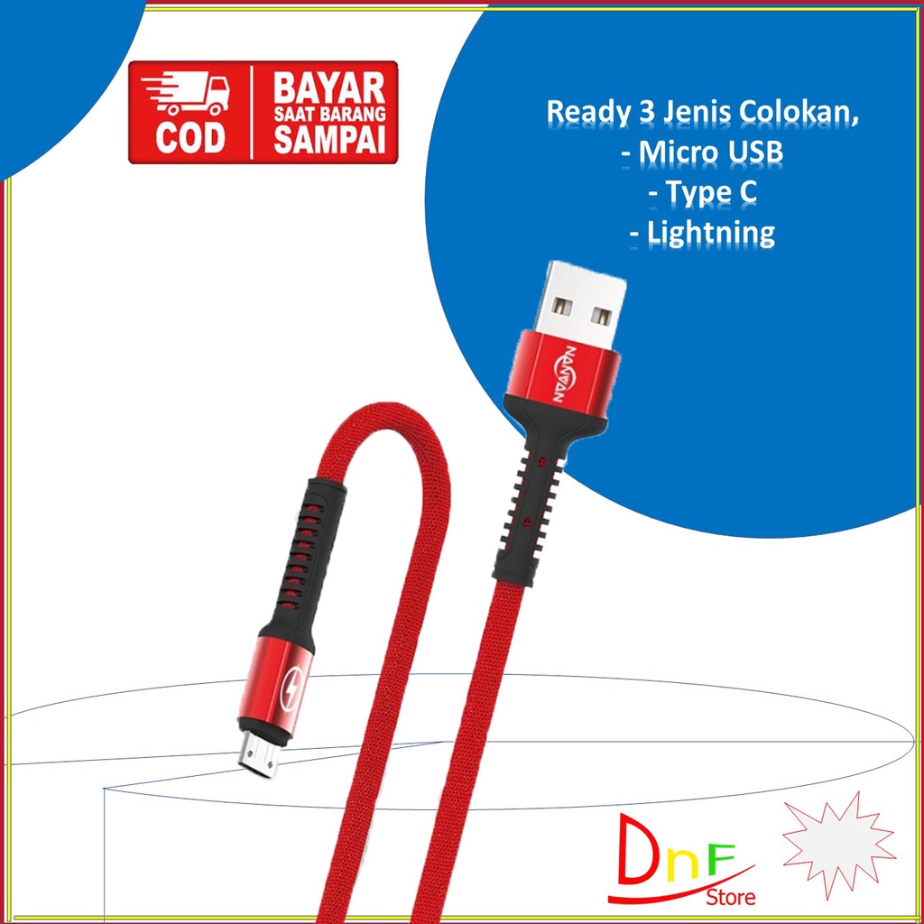 Kabel Data Original Fast Charging Micro USB &amp; Type C NVN