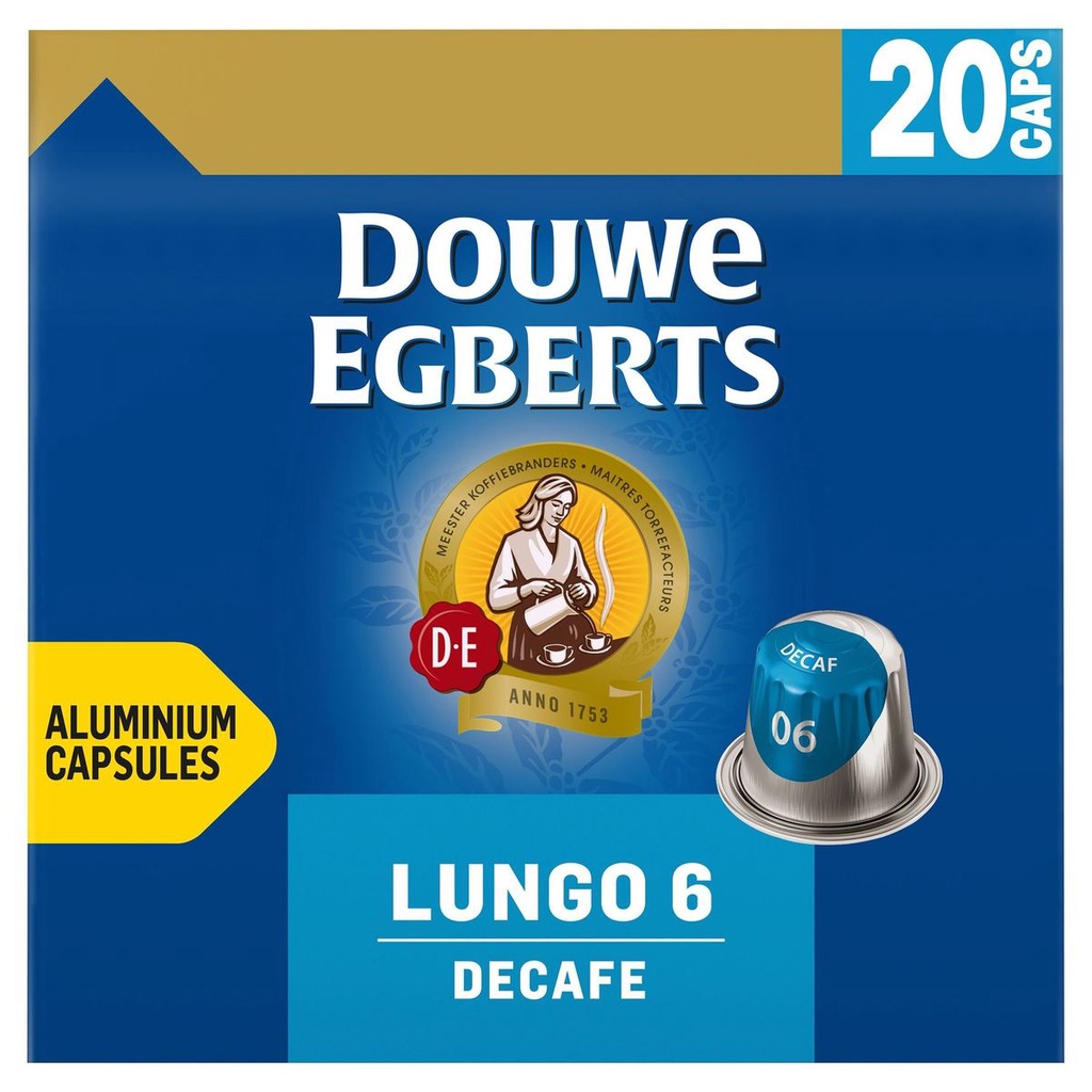 

Douwe Egberts Lungo 6 Decaf / Decaffeinate 20 Coffee Capsules