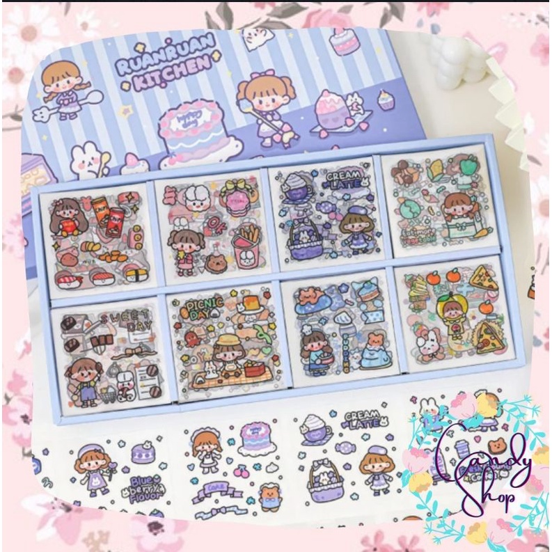 

[COD] Stiker DIY Aestetic / Sticker motif korea viral sticker 3D karakter / Stiker Motif Kartun Korea Anti Air