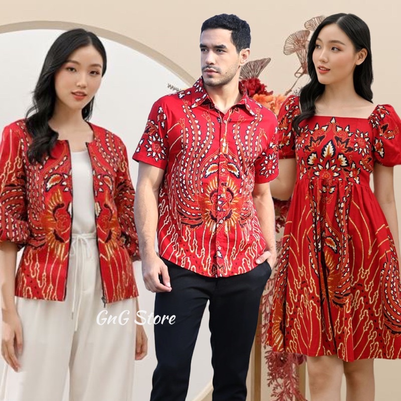 VM Red Series/ Couple Batik/ Seragam Batik/ Batik Pria/ Batik Wanita/ Batik Pasangan/ Batik Jumbo