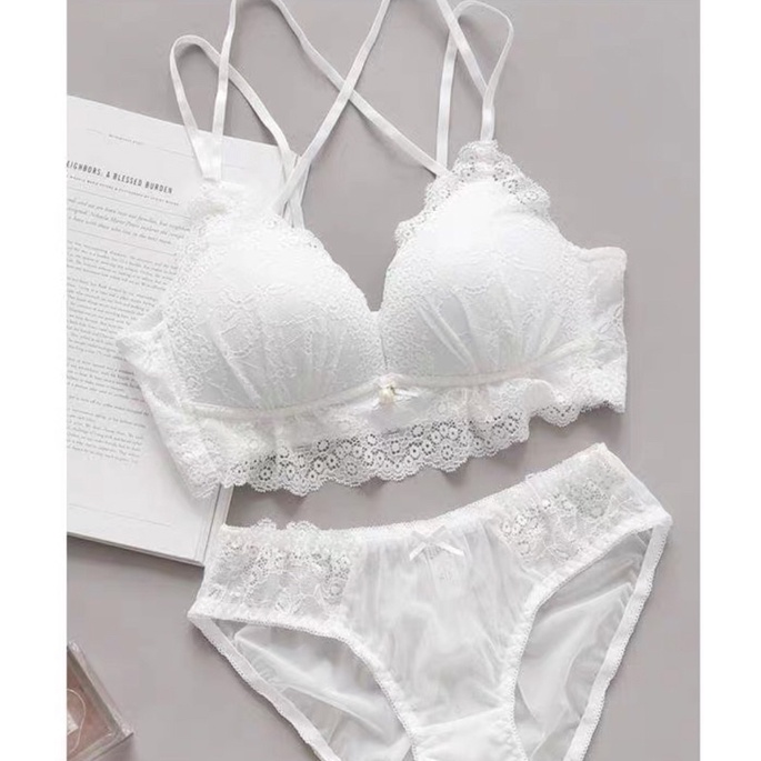 BRA SET (BS25) KOREAN STYLE BRA DENGAN PANTY FASHION BRA BAHAN PREMIUM