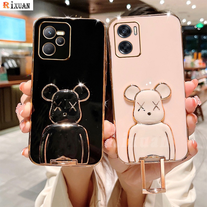 Soft Case Bahan Silikon Motif Beruang Untuk Realme C35 C33 C31 C30 C21Y C25Y Realme C11 2021 C15 C12 C25 C25s C20 C2 A1K