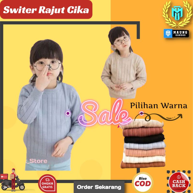 Sweater Chika 4-6 Tahun Sweater Rajut Anak  Sweater Casual