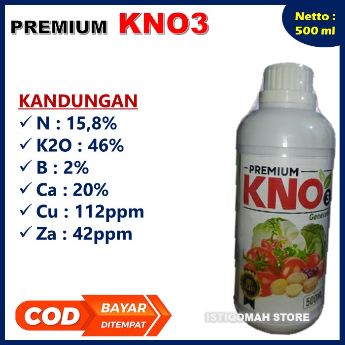 PREMIUM KNO3 Generatif 500ML Pupuk Obat Pencegah Penyakit Busuk Kacang Tanah - Pupuk untuk Mempercepat Pertumbuhan Buah Umbi Kacang Tanah - Pupuk Penyubur Tanaman Kacang Tanah yang Bagus Terbaik Ampuh Terlaris