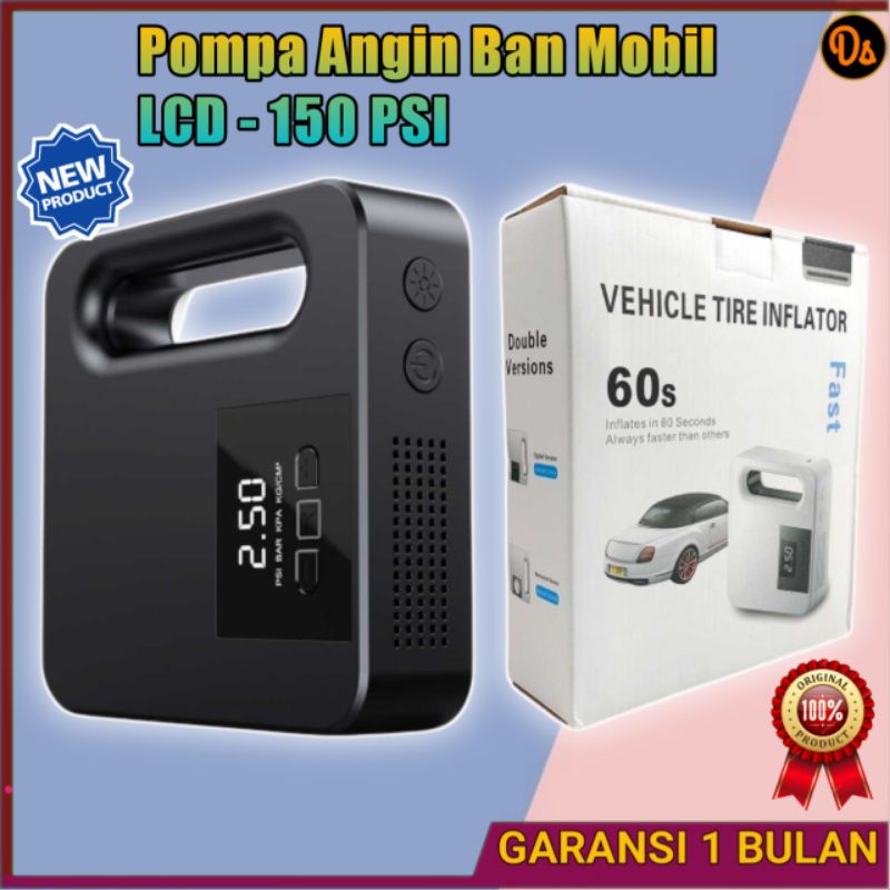 PROMO Pompa Angin Ban Mobil Elektrik Inflator Air Pump LCD - PTC001 PTC 7RRSG7BK
