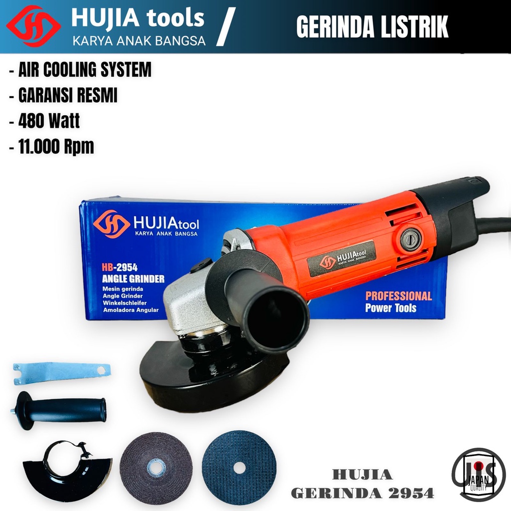 Mesin gerinda hujia hb2954 Gurinda angle grinder serkel sirkel potong besi kayu keramik