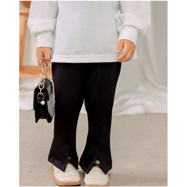 Celana Cutbray Scuba Belah Anak Perempuan 1-5 Tahun I Celana Panjang Anak Cewek