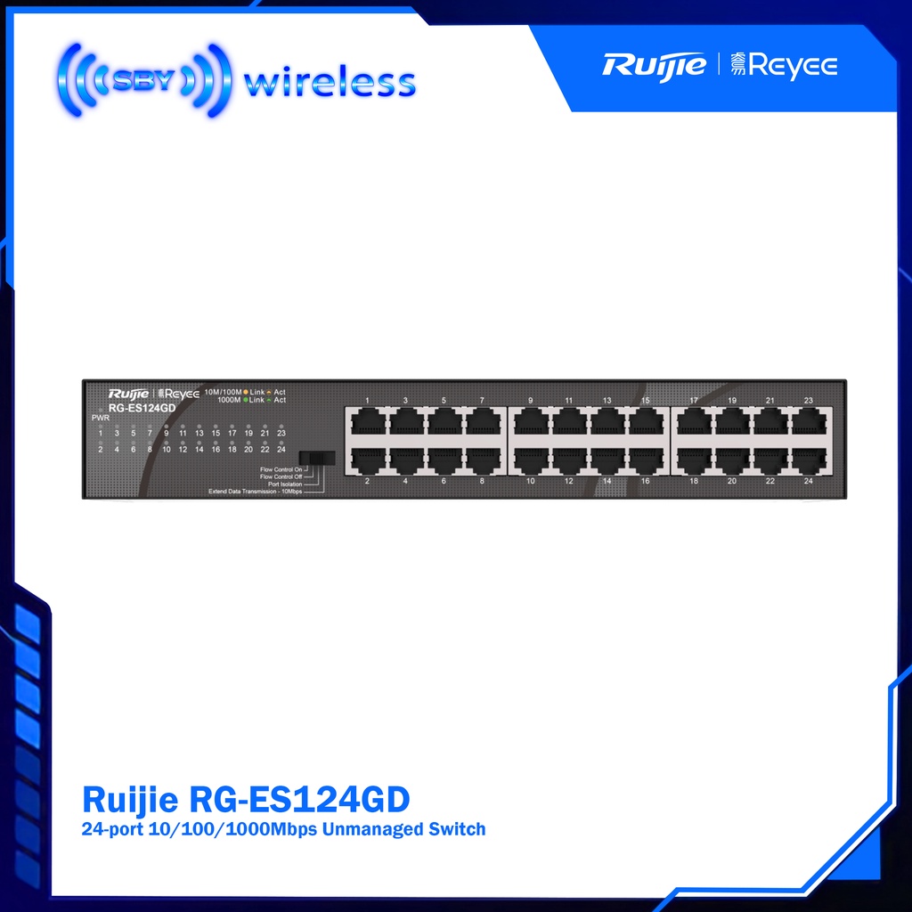 Ruijie RG-ES124GD 24 Port Gigabit Metal Case Unmanaged Switch