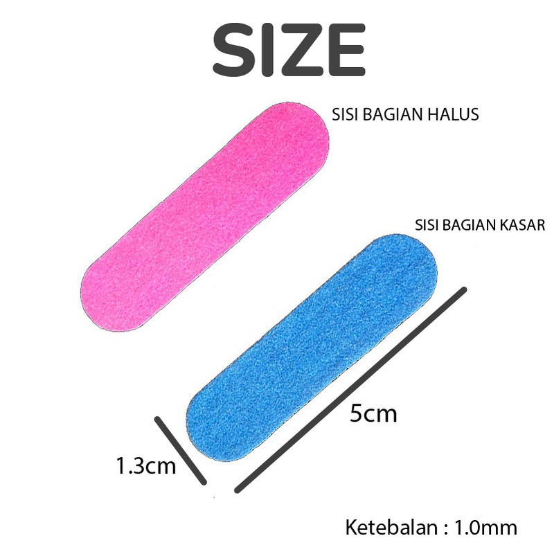 MSY 2PCS Kikir Kuku Mini Untuk Manicure Pedicure / Nail Art Kikir Kuku Kayu Portable untuk Pedicure Manicure
