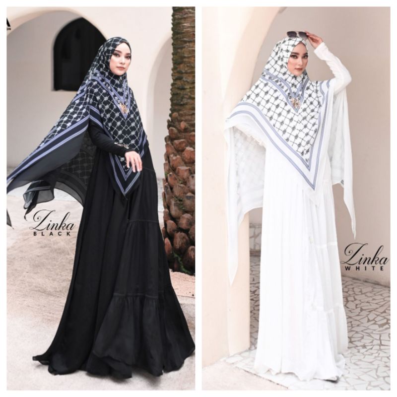 [ER.HA SYARI] GAMIS SET TERBARU / DRESS SET PRINTING " ZINKA - BURANO " by ER.HA SYARI / RINDHITA HI