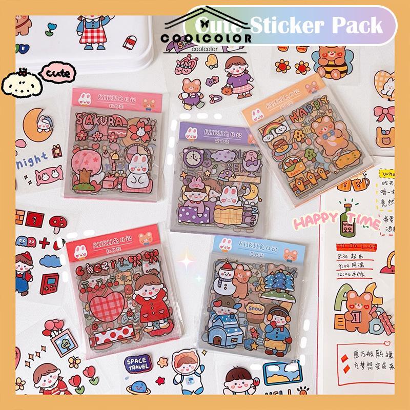 COD❤️20PCS/Set Stiker Motif Kartun Korea Lucu Anti Air Dekorasi pola kecil Handbook Scrapbook DIY- cl