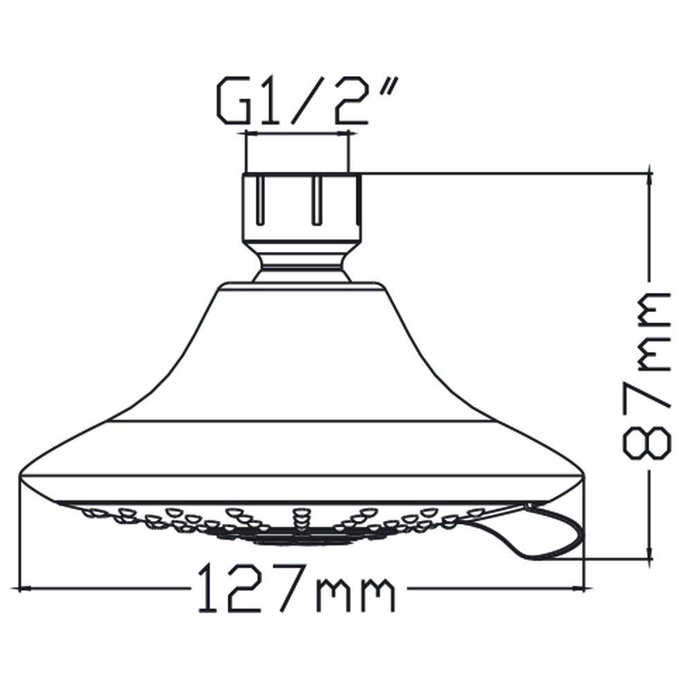 Shower Top Sprinkler Populer360° Rotasi Kamar Mandi Lima Fungsi Shower Semprot Atas Bertekanan