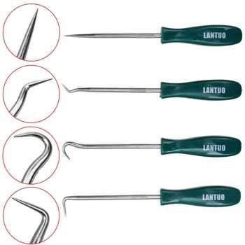 GS8U Lantuo Obeng Cungkil Pelepas Seal Roller Puller Karet Gear Mesin 4 Pcs G4 Green Or-i